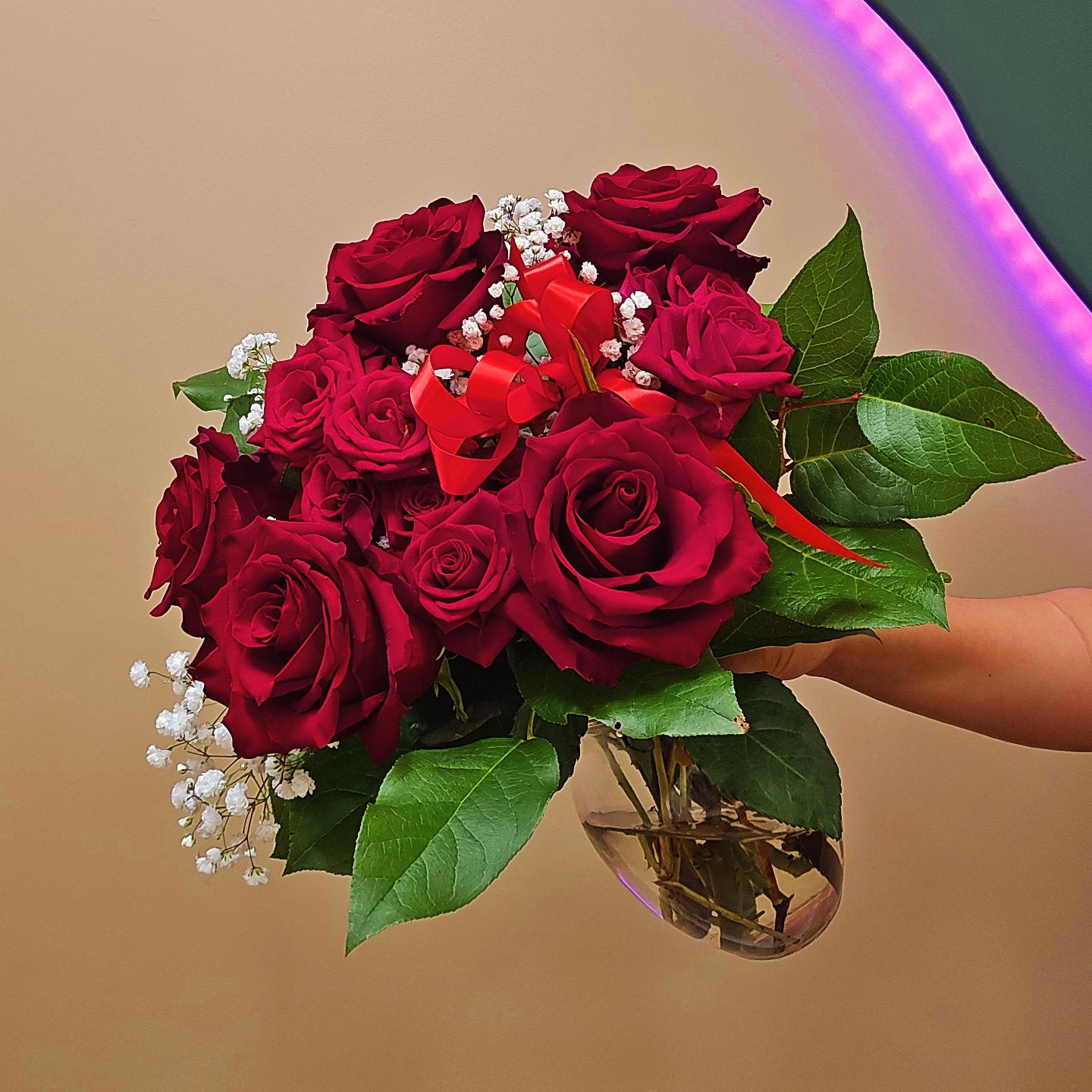 Happy Valentine's Day Red Rose Bouquet
