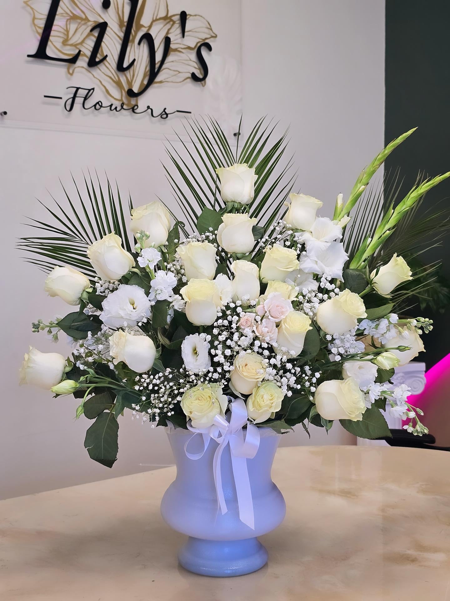 Eternal Friendship All White Funeral Urn