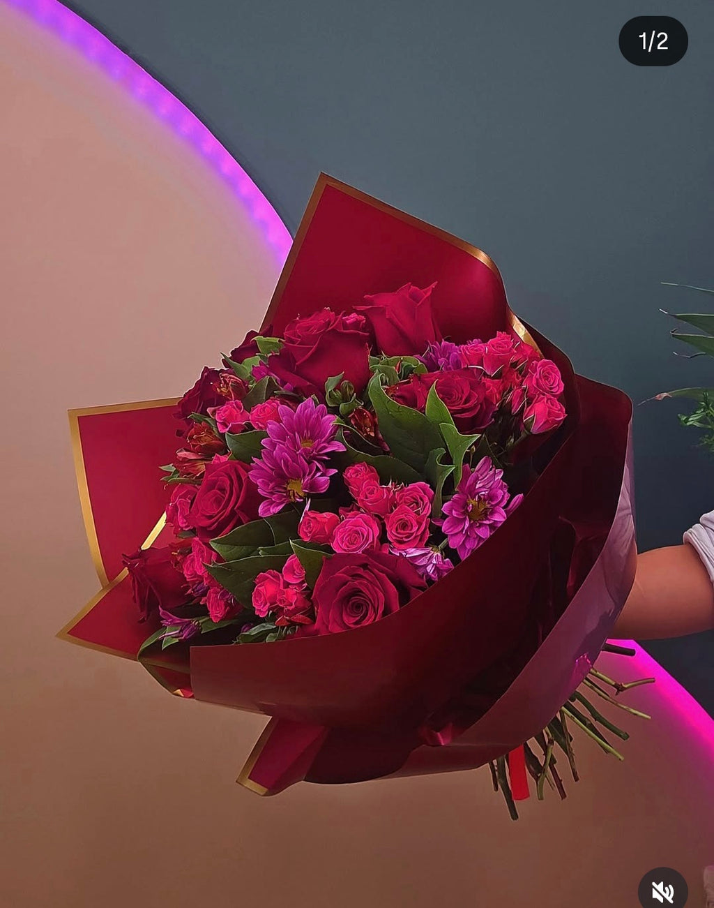 True Love's Embrace Red Rose Paper wrap