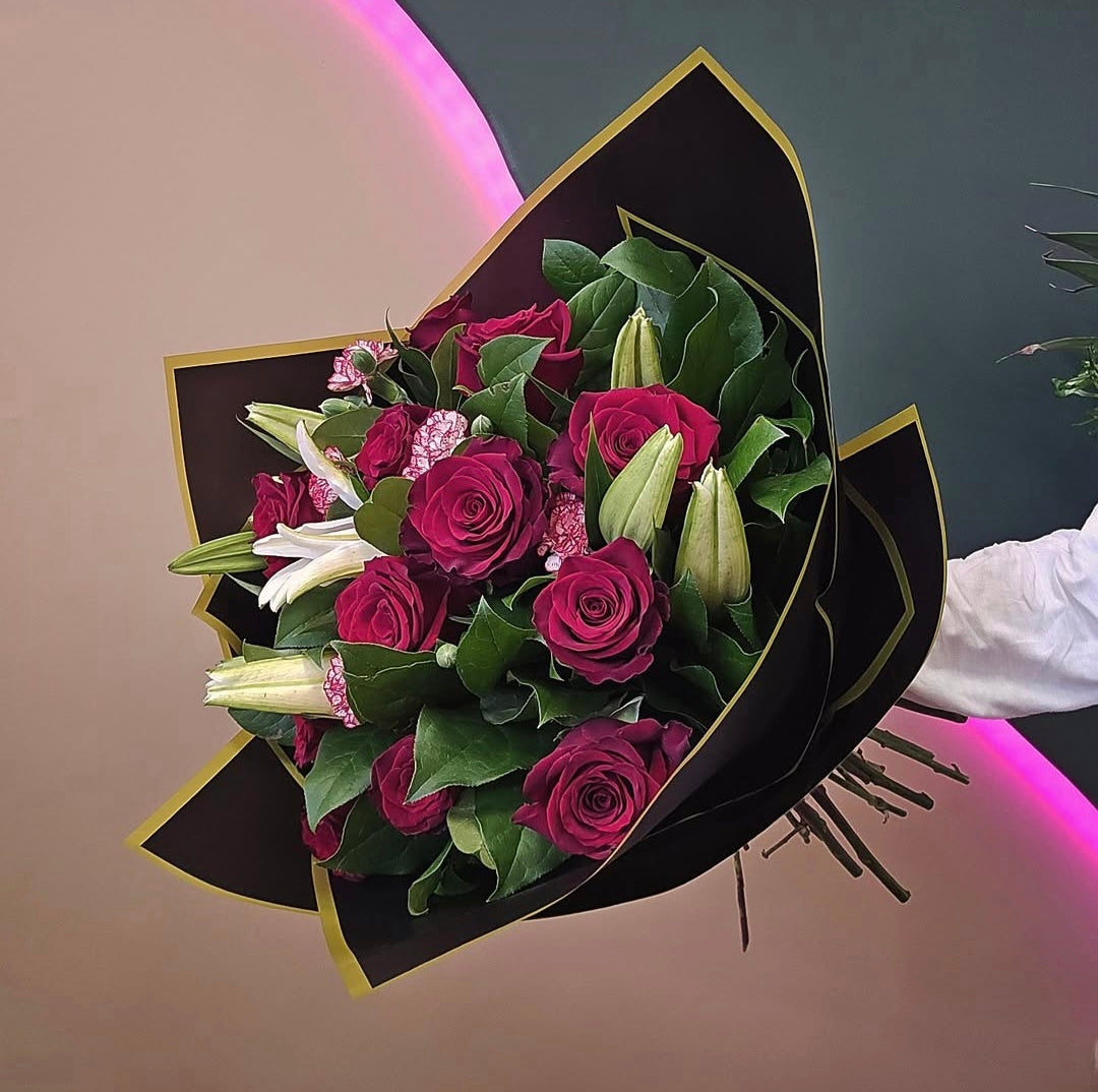 Ms. Lily Rose and Lily bouquet