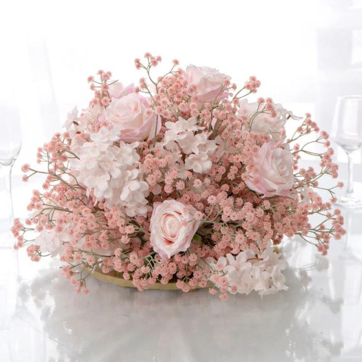Blushing Clouds Centerpiece